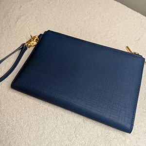 Dagne Dover Elegant Navy Blue Clutch EUC
